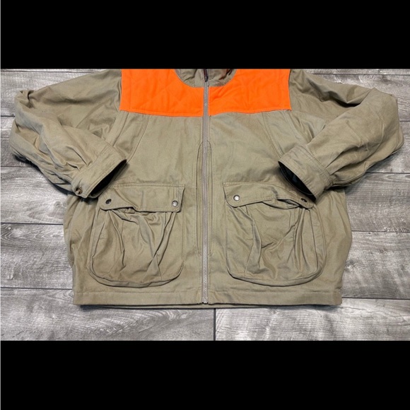 Cabela’s Blaze Orange Birding Pheasant Hunting Mens Jacket Game Bag Size Medium - Picture 4 of 9